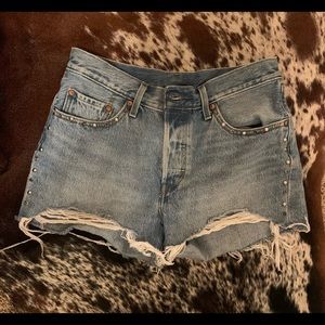 Levi’s studded shorts